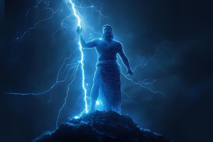 Technical Analysis of Zloader Updates A digital, Zeus-like figure holding a lightening bolt.