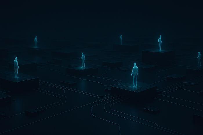 The Director's Cut June 2026 Digital agents stand on a network of electronic devices.