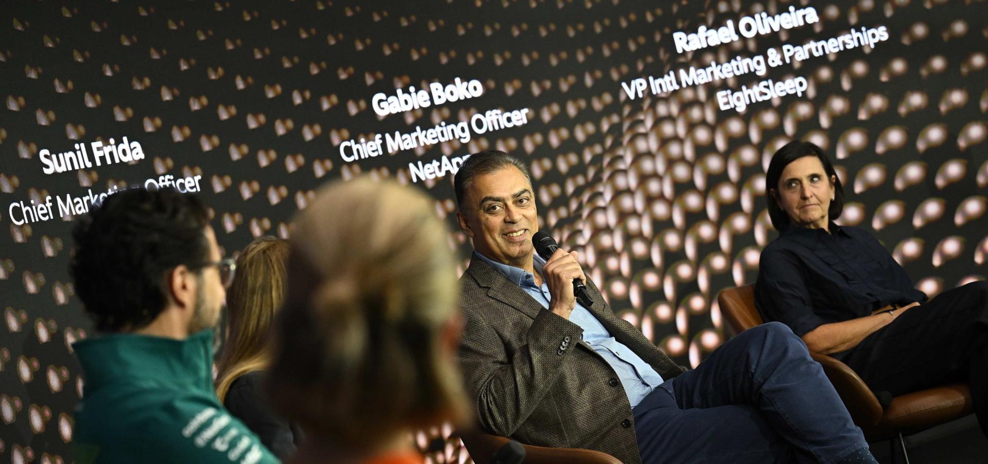 Sunil Frida onstage at the AMR Network Technology Forum