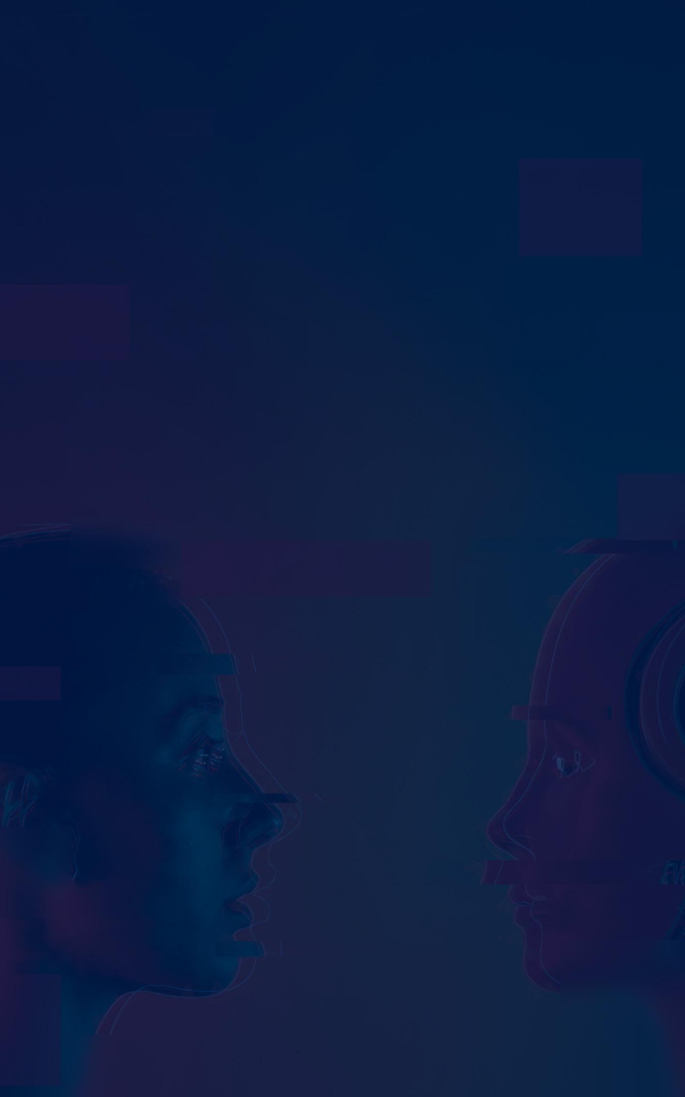 woman face-to-face with AI humanoid
