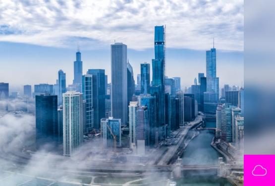 Buildings in the clouds