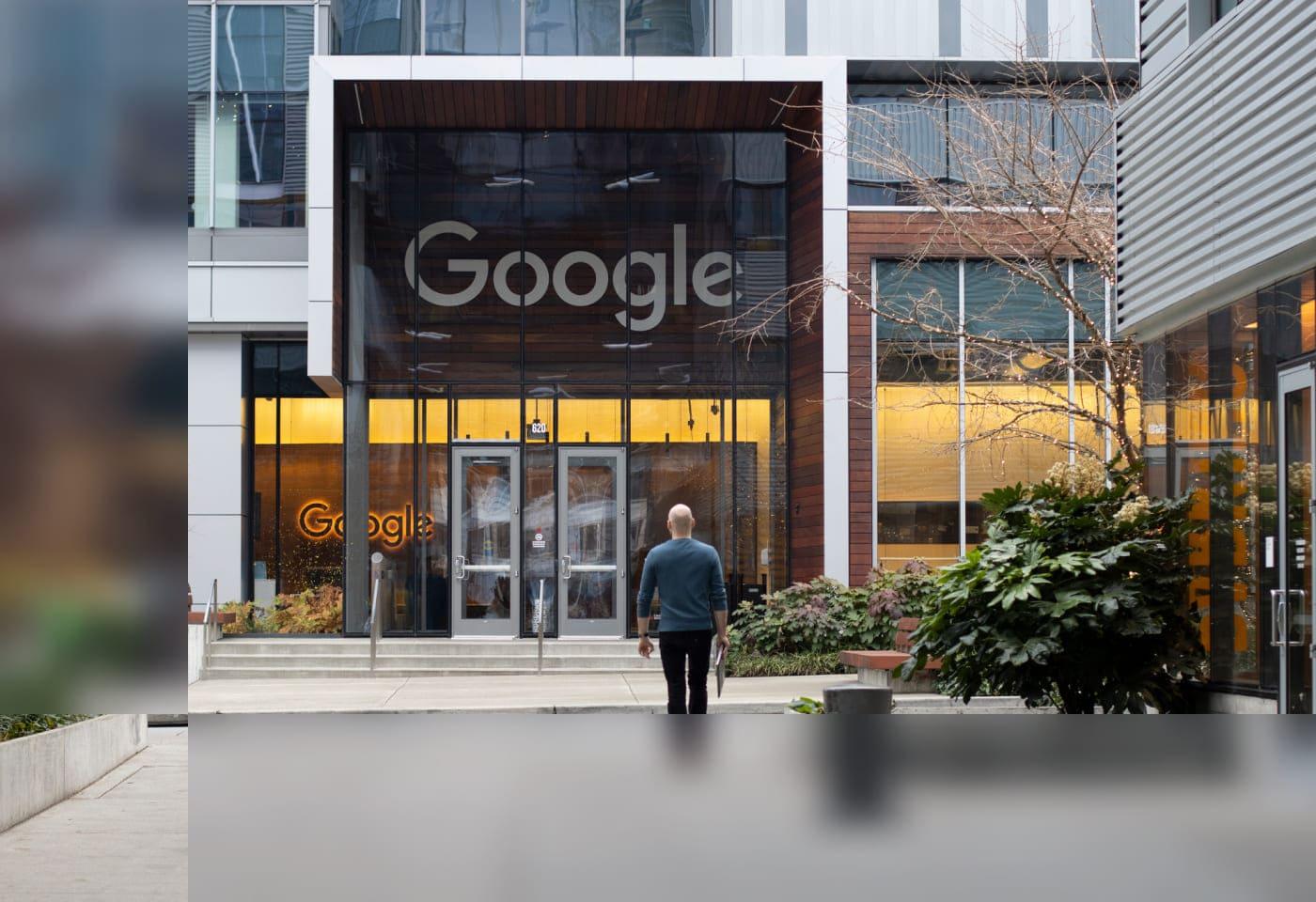 A view of Google's Seattle office emphasizing integrated Zero Trust Security with Zscaler for improved efficiency and safety.