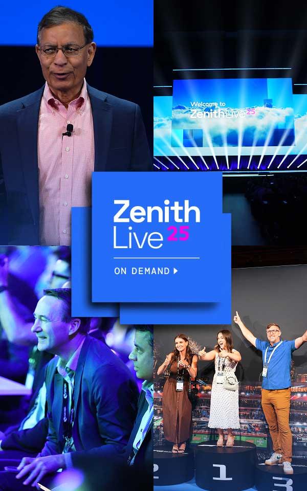 **Alt Tag:** "Zscaler CEO Jay Chaudhry presenting keynotes on zero trust and AI innovations at Zenith Live 2025"