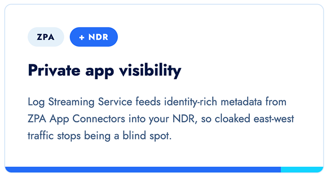 Private app visibility use case card