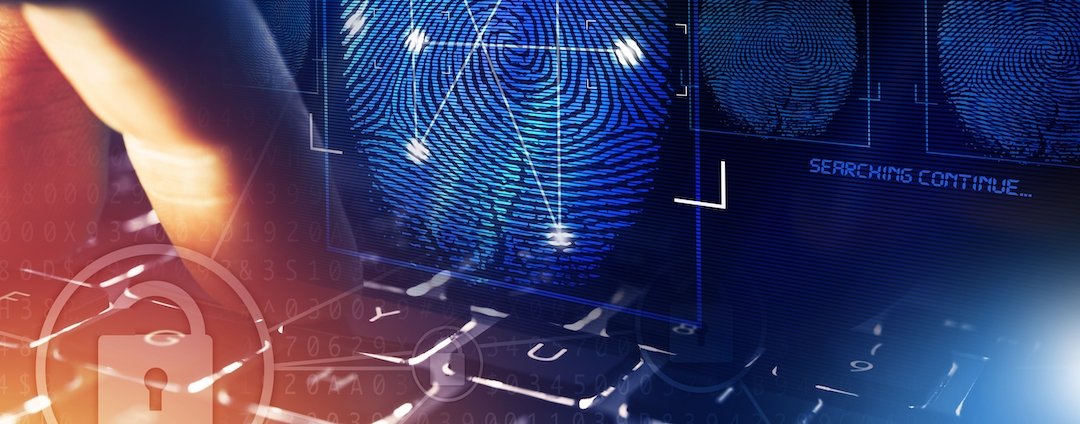 A fingerprint and a keyboard
