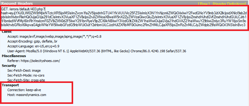 Data exfiltration to another compromised Magento website.