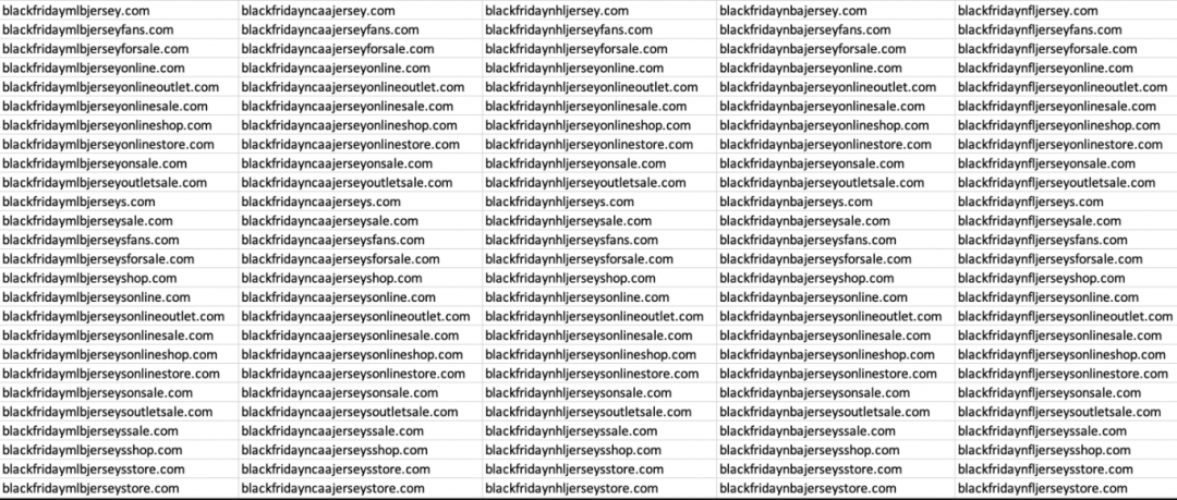 domains recently registered specifically scamming the sports’ fans