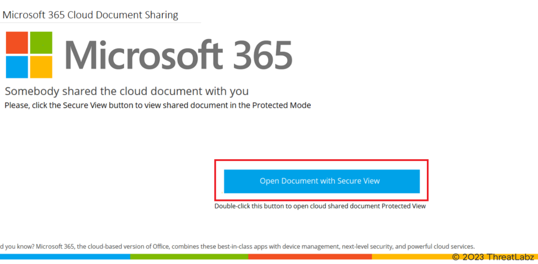 Fig.11- Fake MS 365 page.