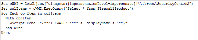 Script checking for firewall