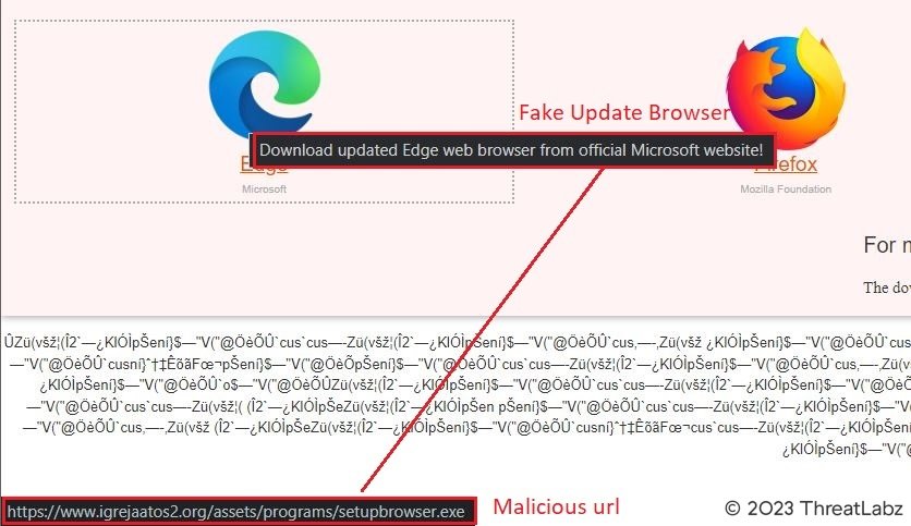 Fig 3. - Website downloading malicious payload 