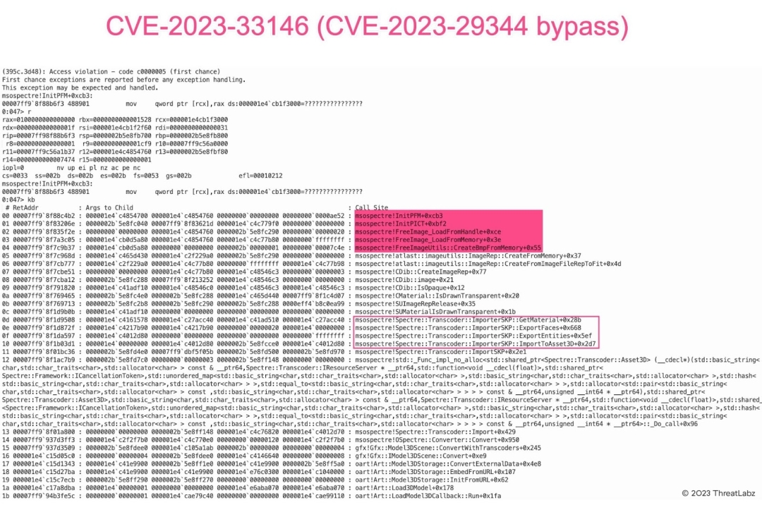 Figure 12:  Microsoft Office SKP File Parsing PICT Image Out-of-Bounds Write Vulnerability (PoC with VFF type)