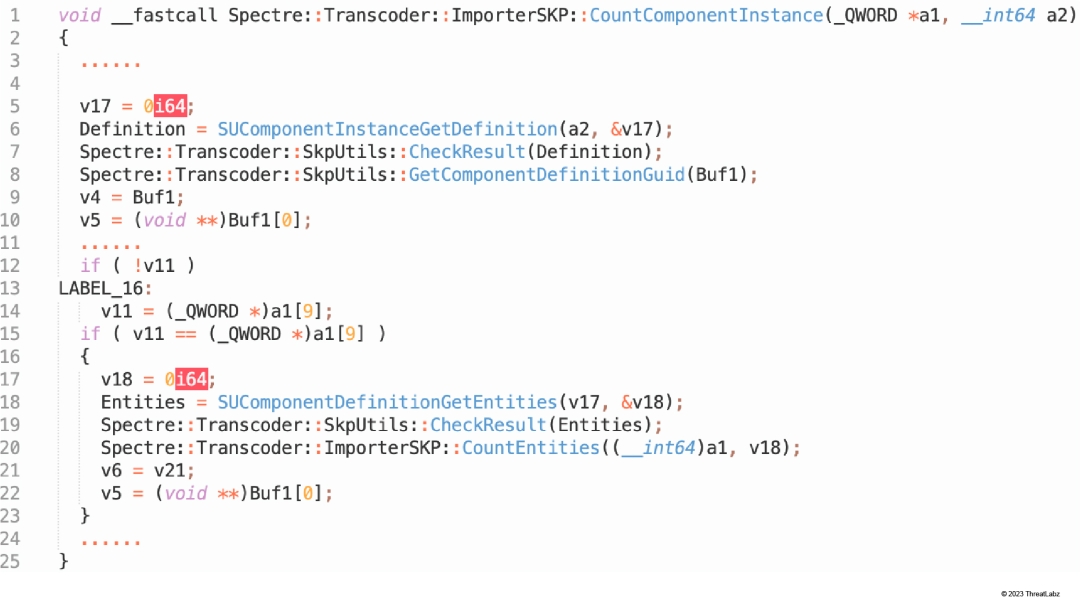 Figure 9: Spectre::Transcoder::ImporterSKP::CountComponentInstance 