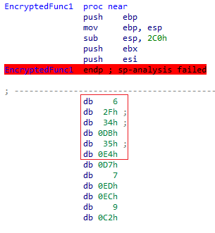 Encrypted PUSHEBP function (Xloader version 4.3)