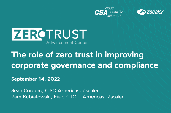 Zero trust corporate governance and compliance