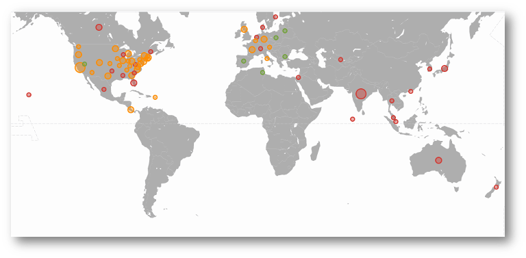 Map of global user experience from ZDX