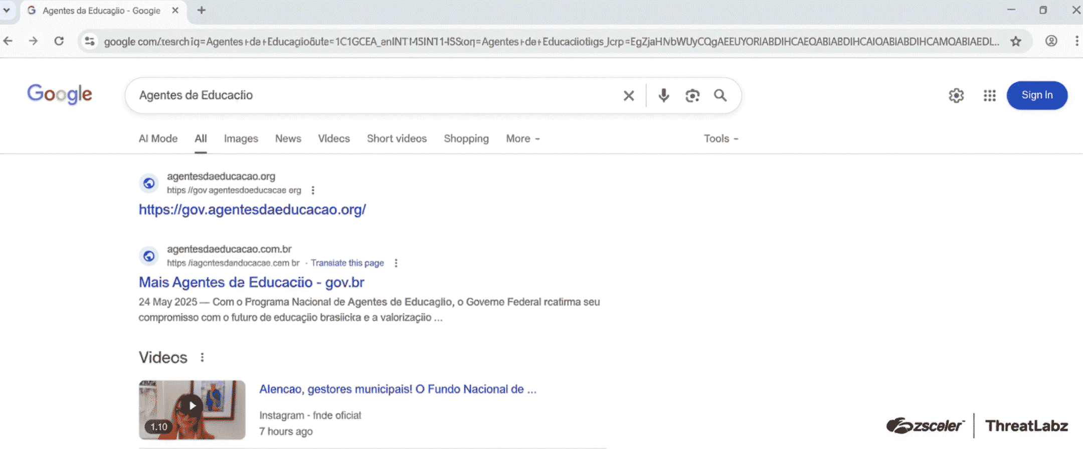 Figure 2: Threat actors use SEO poisoning techniques to boost their phishing pages in search results.