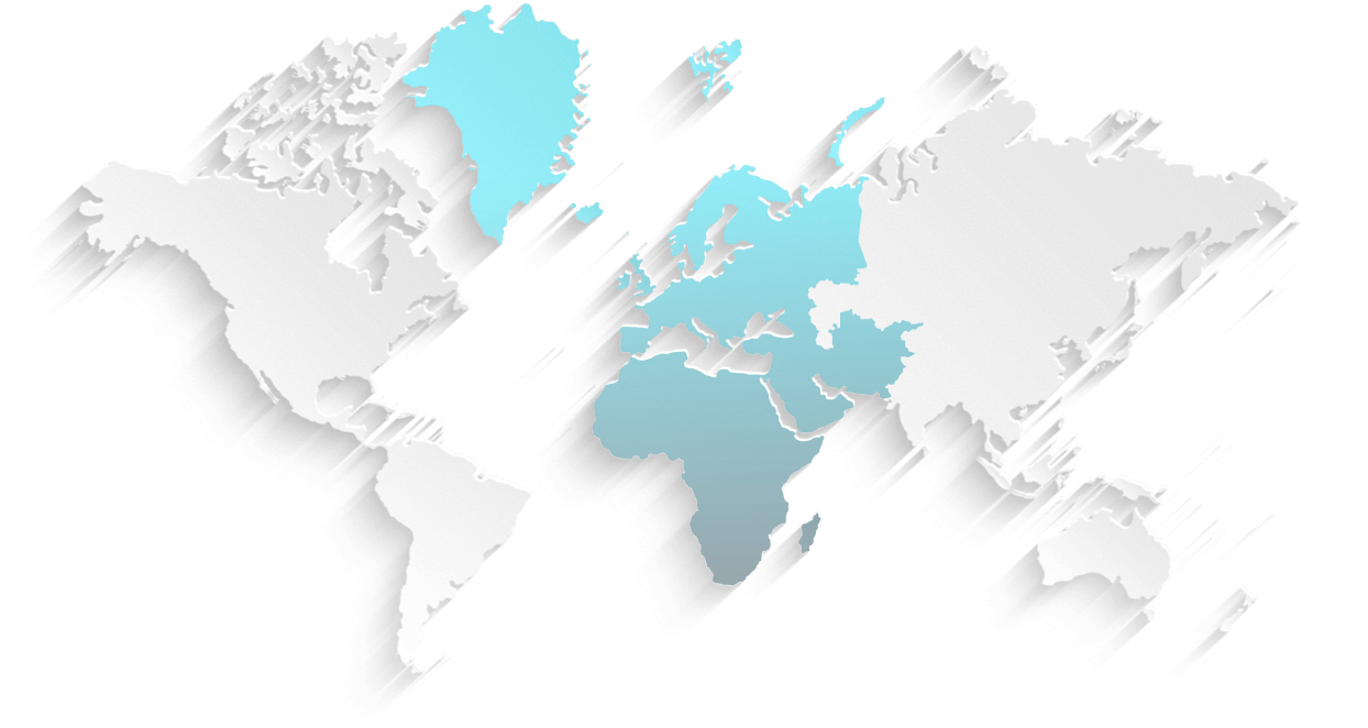 EMEA region on world map