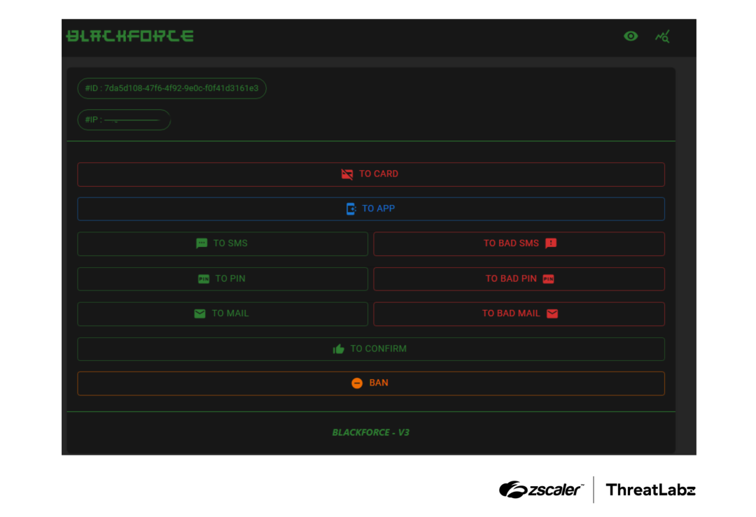 BlackForce control panel for version 3.