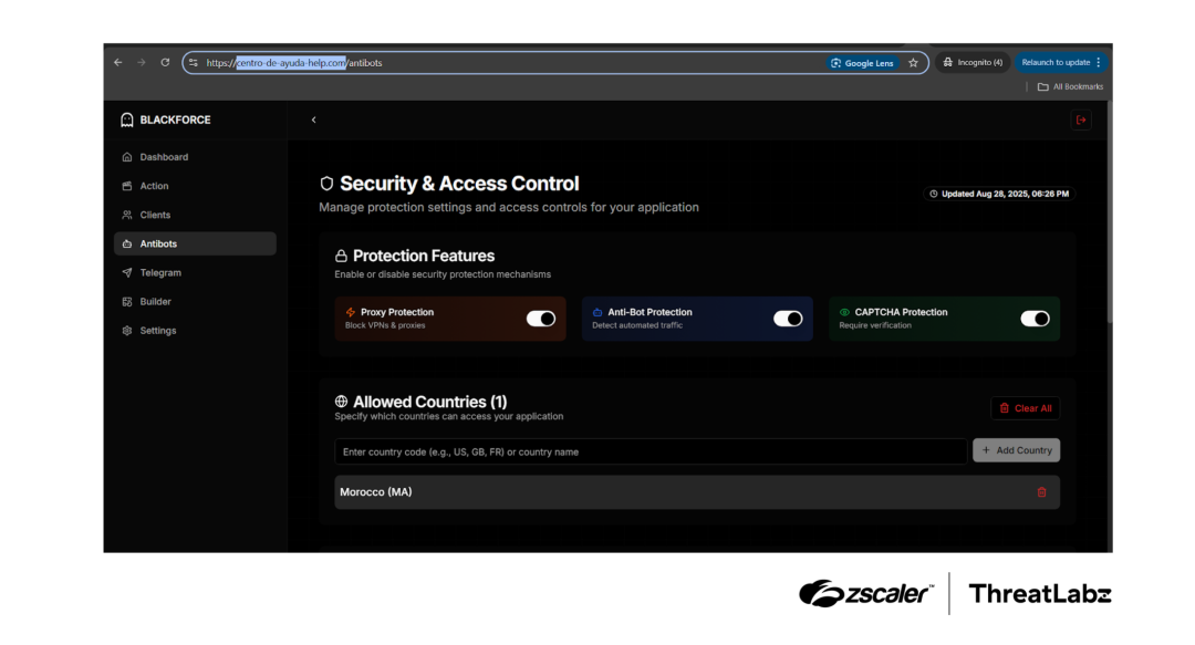 Anti-analysis mechanisms implemented in version 5 of BlackForce.