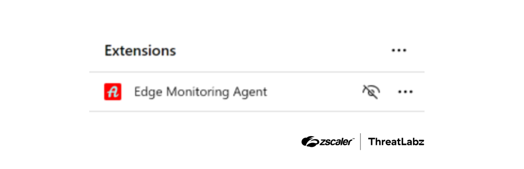 Edgecution browser extension disguised as an Edge Monitoring Agent.
