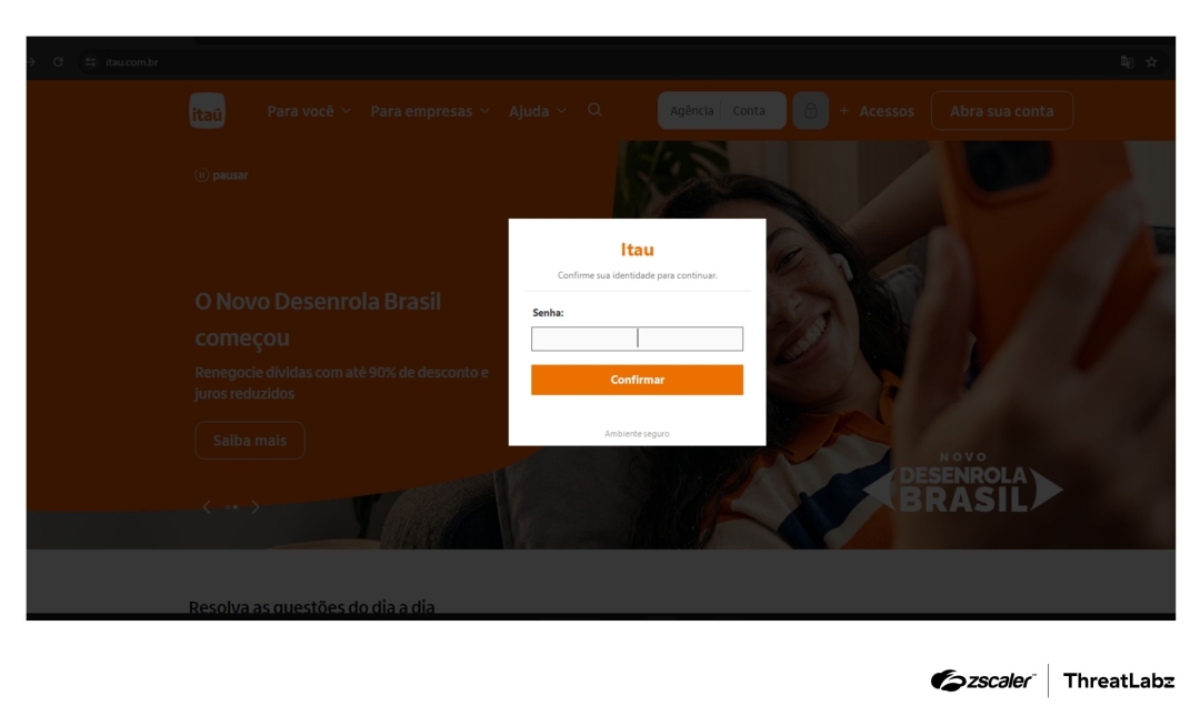 Example of fake overlay which can be shown to its victims